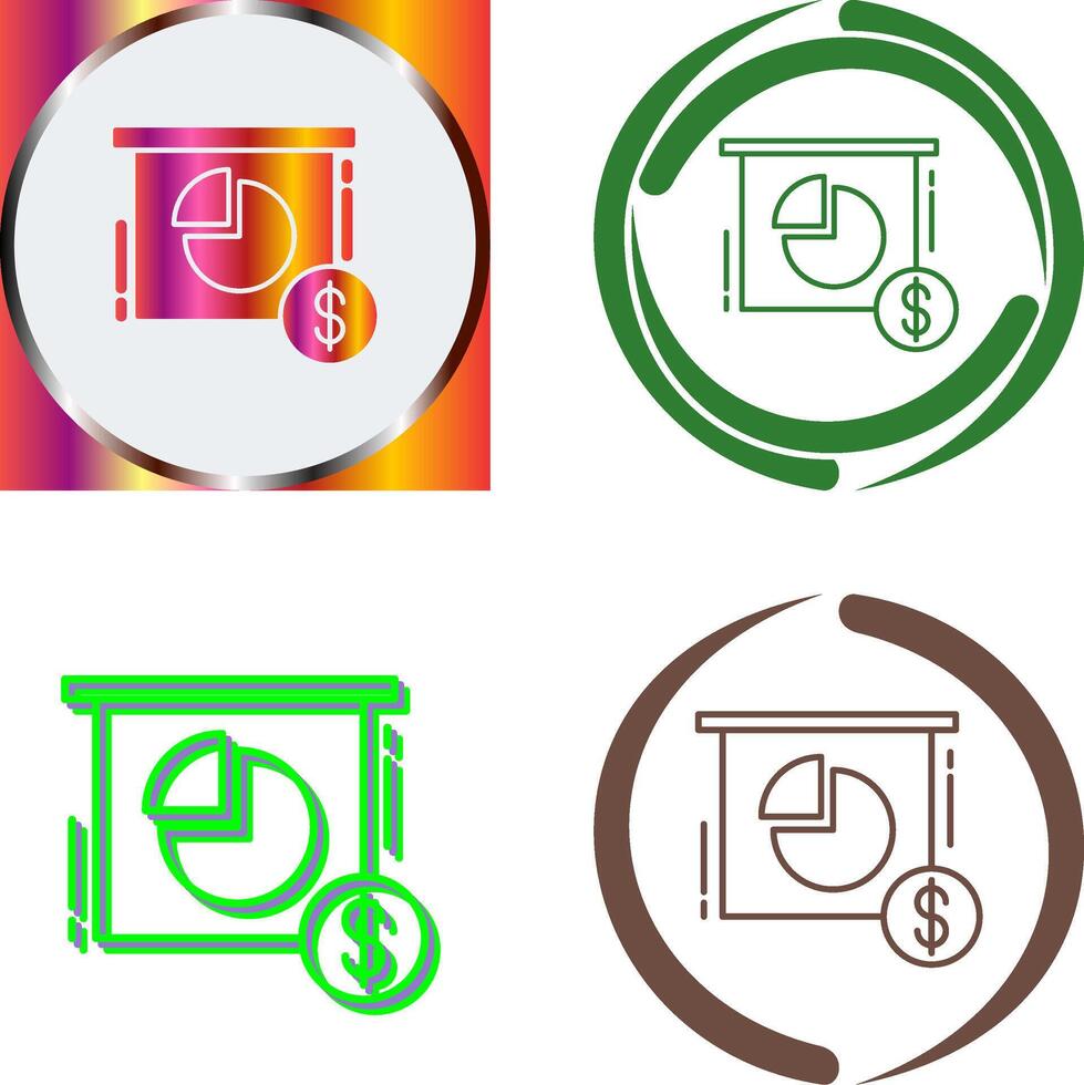 Pie Chart Icon Design vector