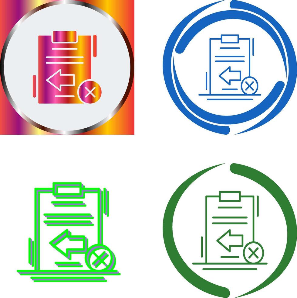 Return Failed Icon Design vector