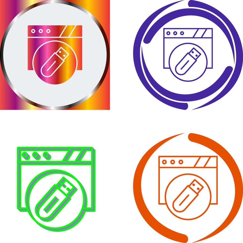 Usb Flash Drive Icon Design vector