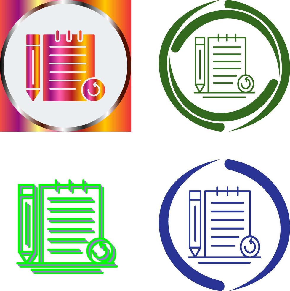 Rechecked Notes Icon Design vector