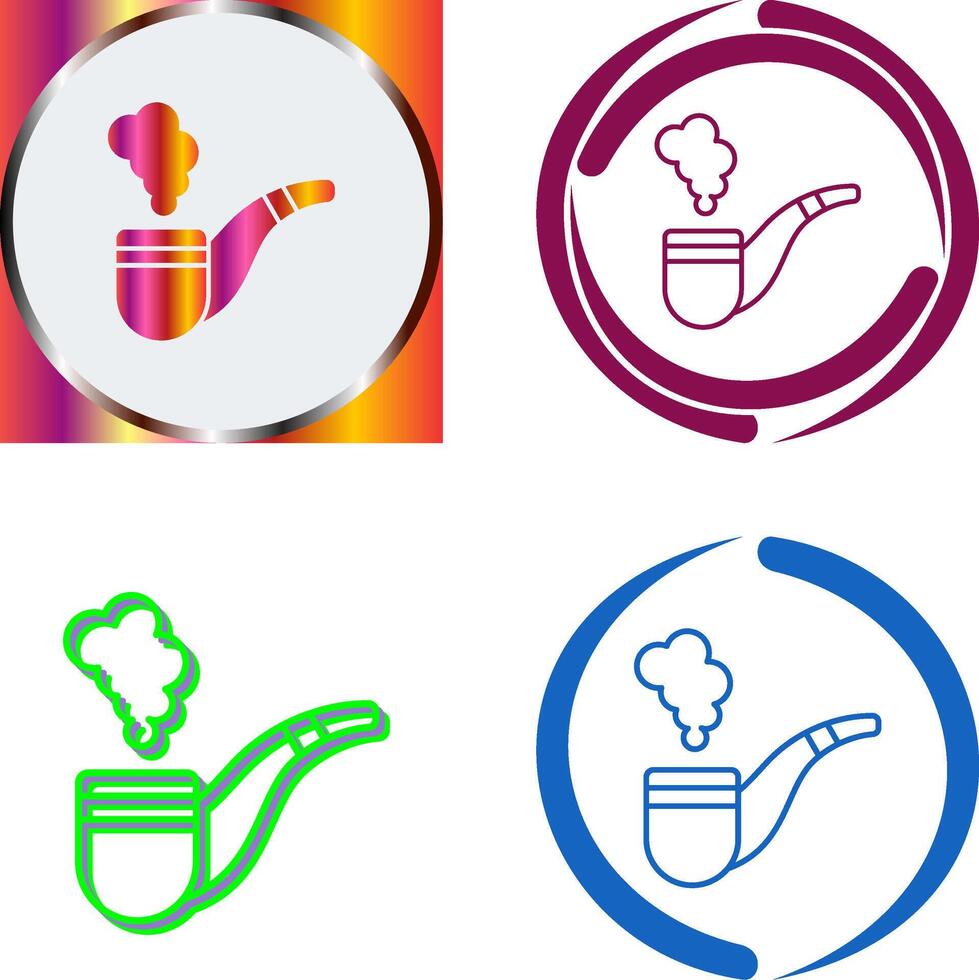 Smoke Pipe Icon Design vector