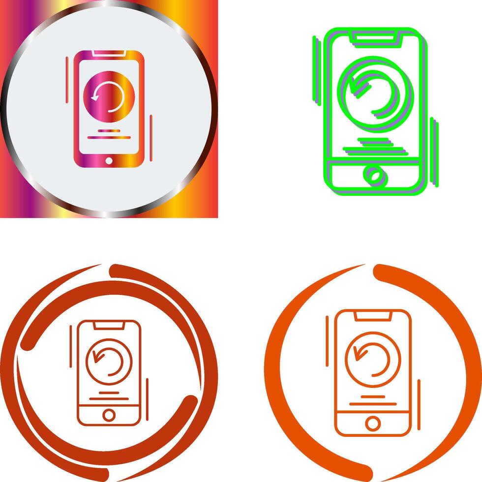 Restart Icon Design vector