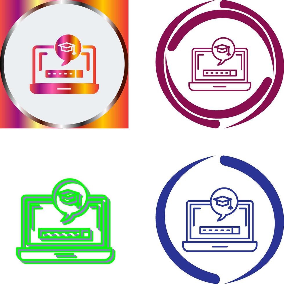 Digital Learning Icon Design vector