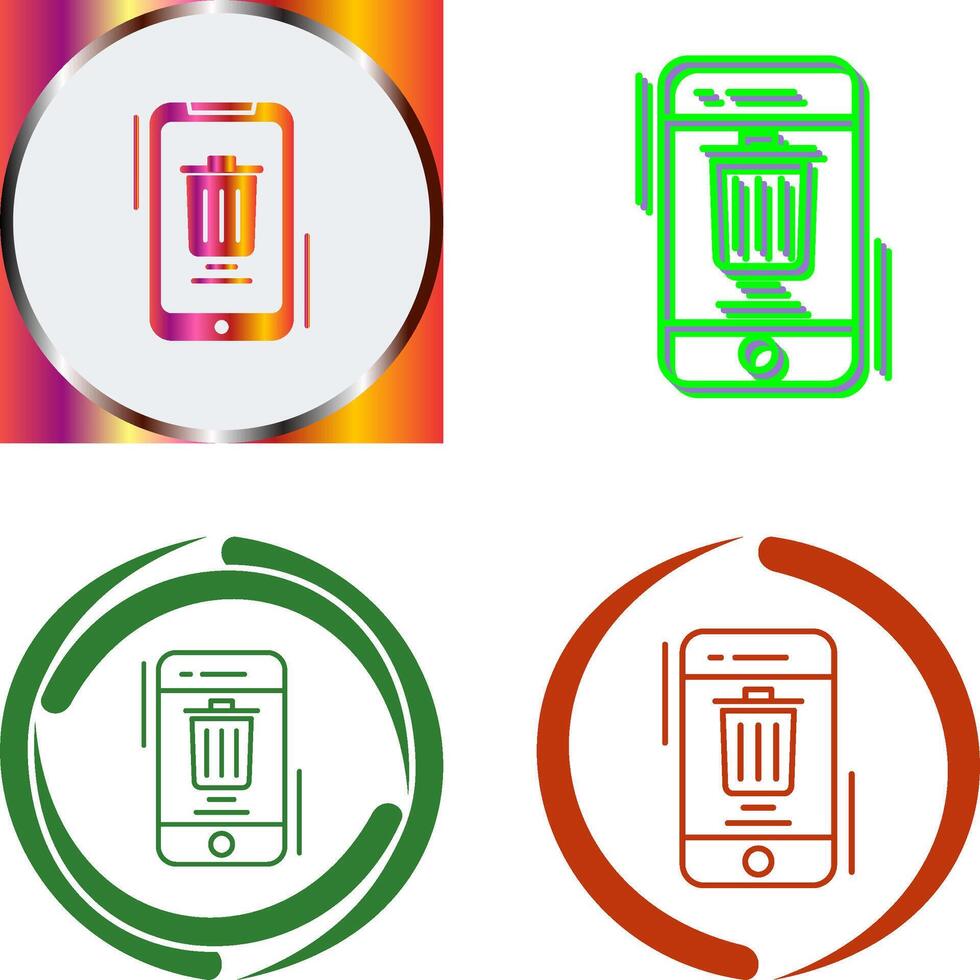 Delete Icon Design vector