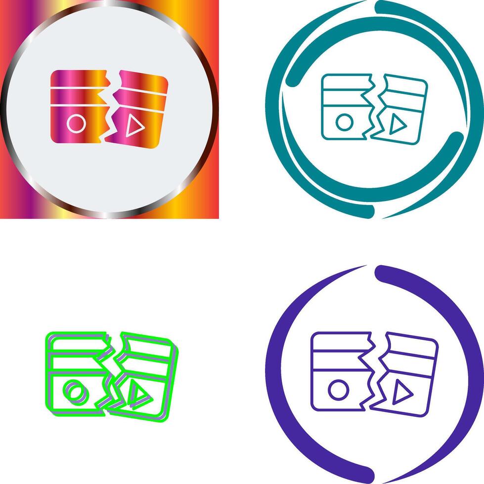 Broken Icon Design vector
