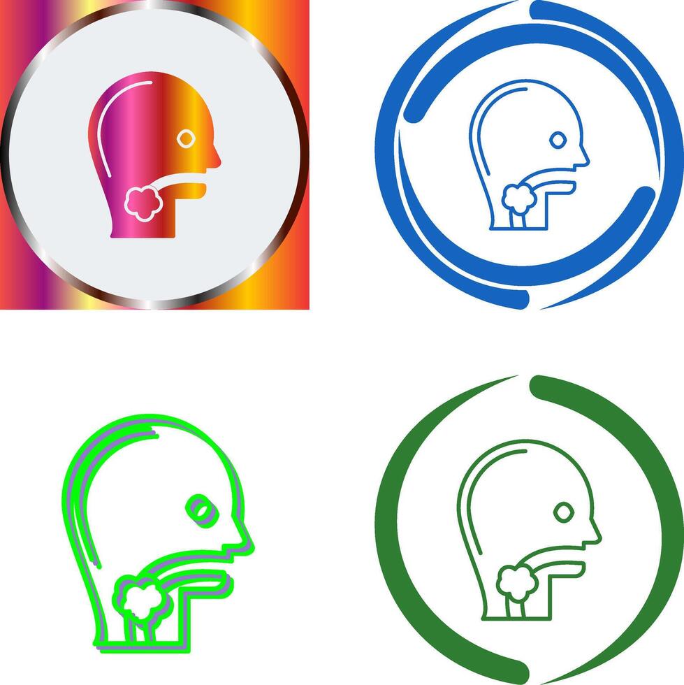 Throat Cancer Icon Design vector