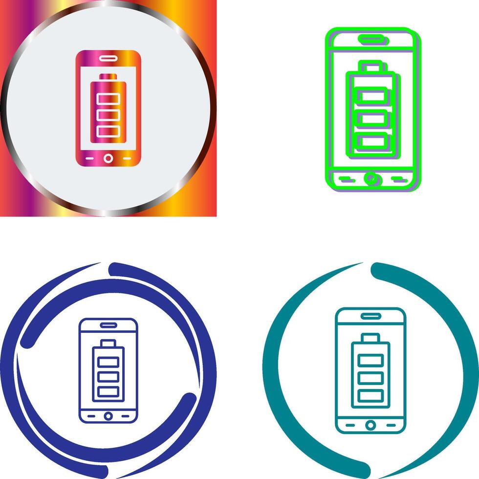 Mobile Battery Icon Design vector
