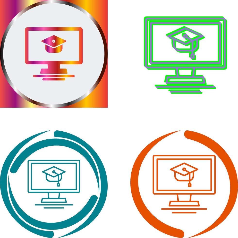 Online Course Icon Design vector