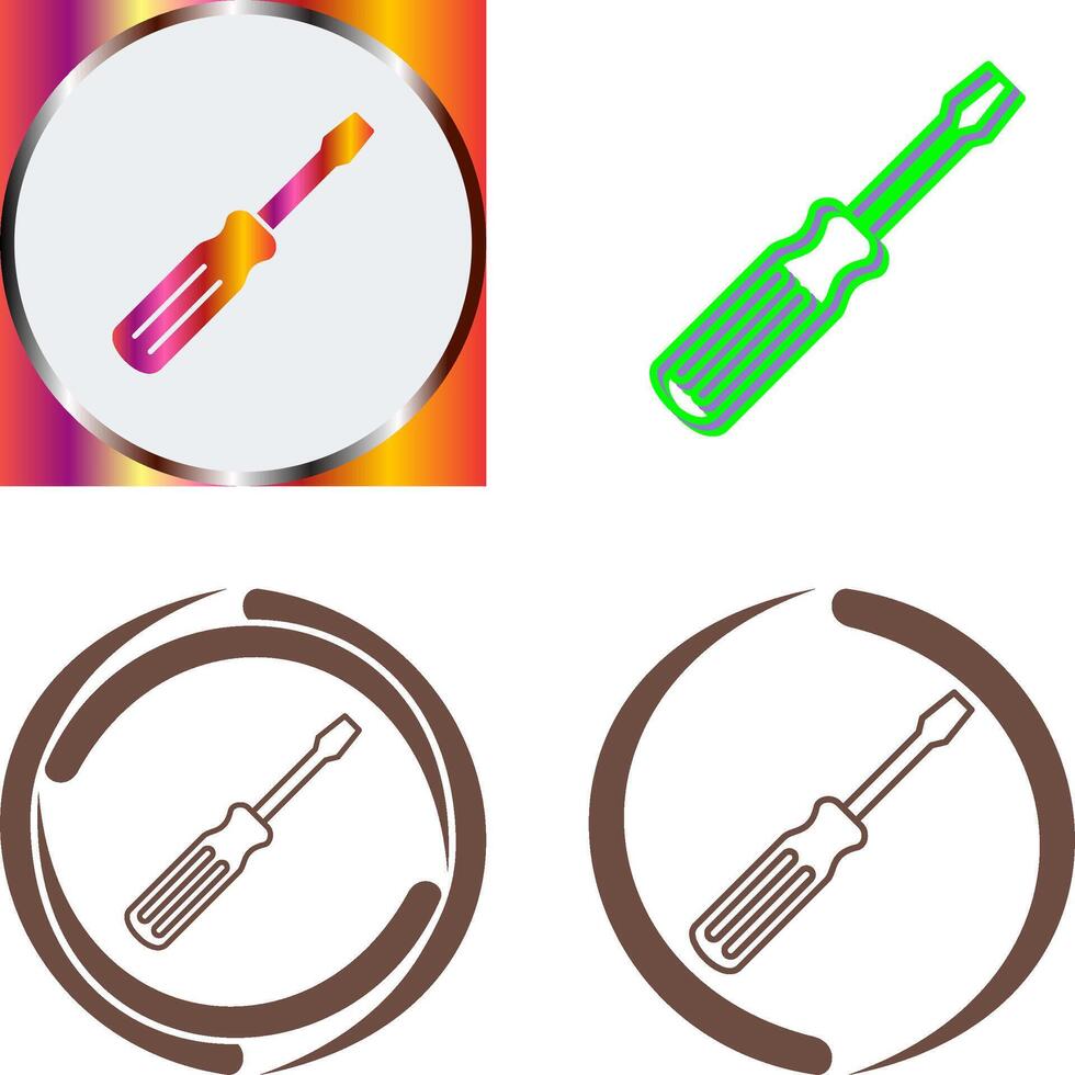 Screw driver Icon Design vector