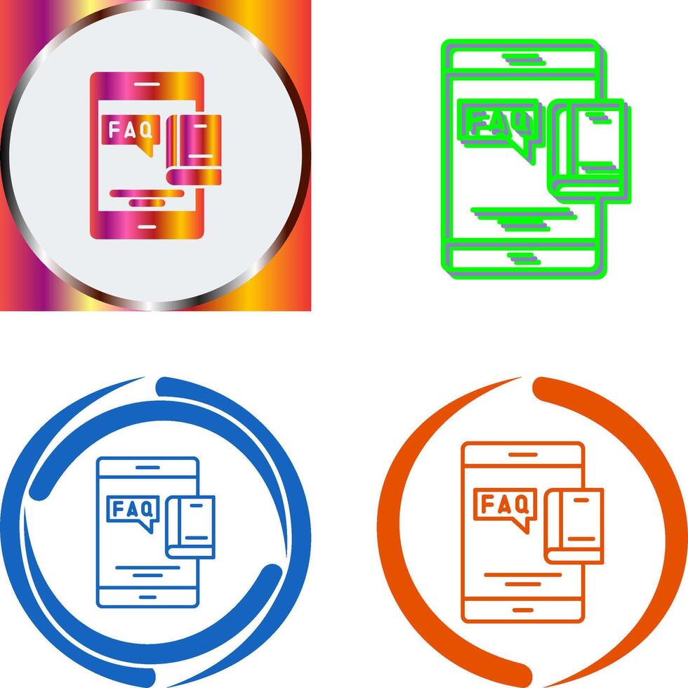 Faq Icon Design vector