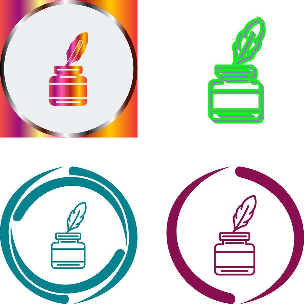 Inkwell Icon Design vector
