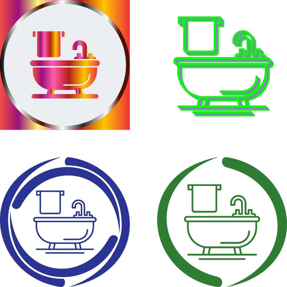 Bathtub Icon Design vector