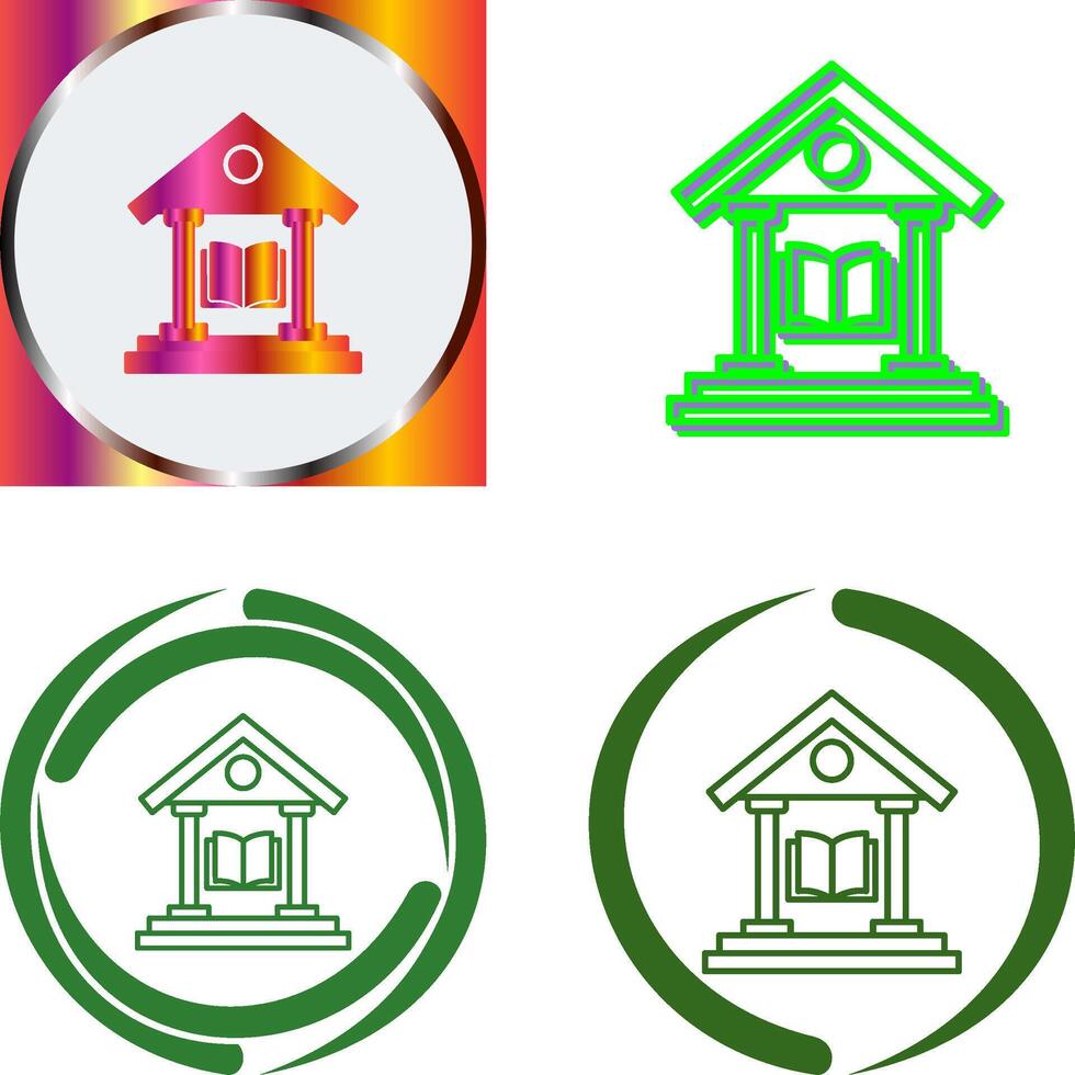 Library Icon Design vector