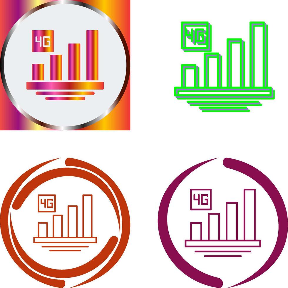 4G Icon Design vector