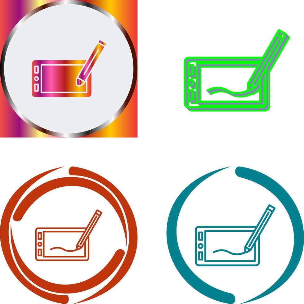 Drawing Tablet Icon Design vector