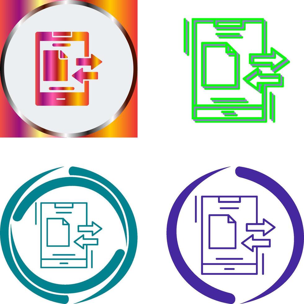 Data Transfer Icon Design vector