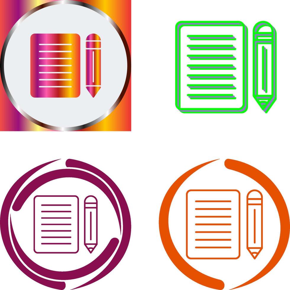 Note Icon Design vector