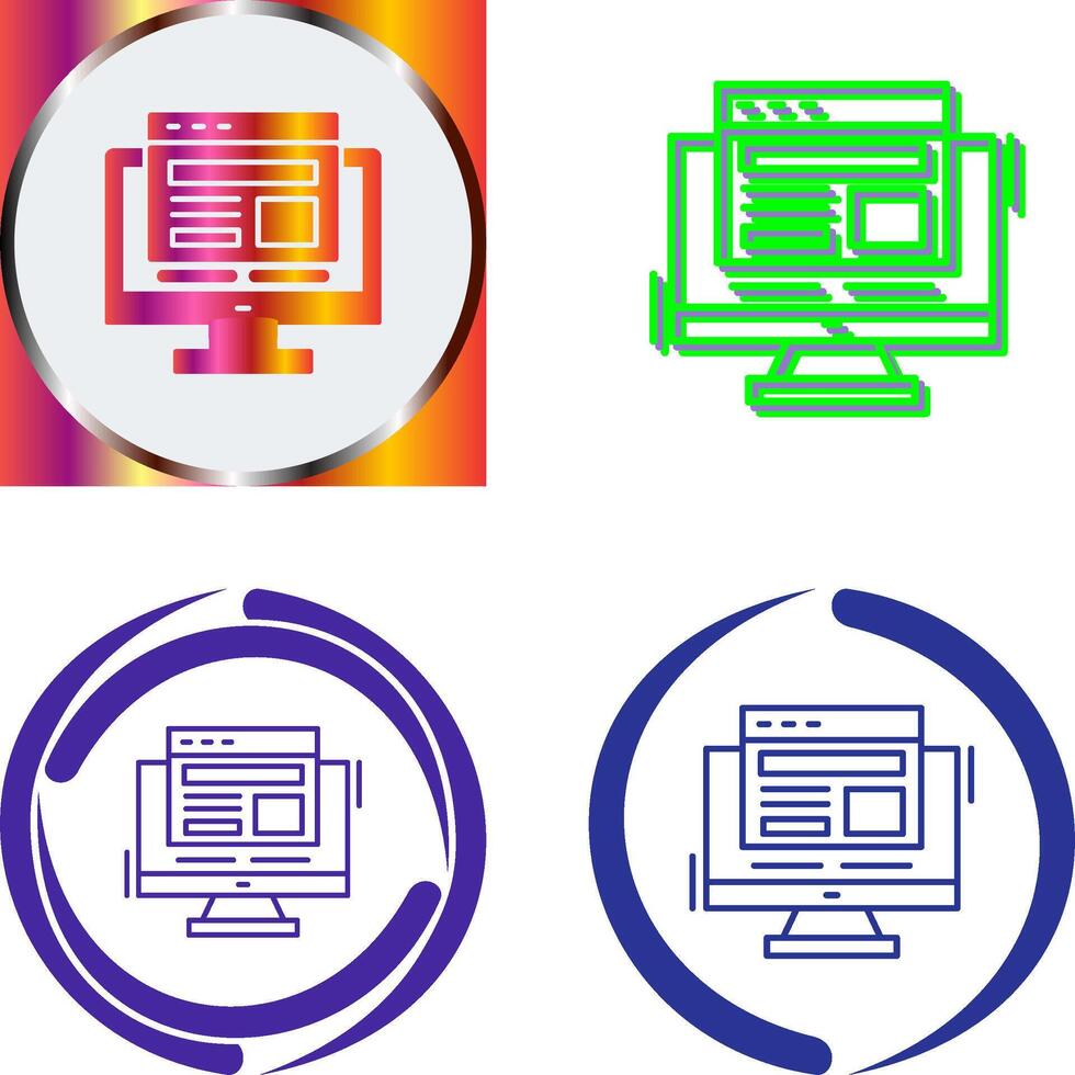 Adaptive Layout Icon Design vector
