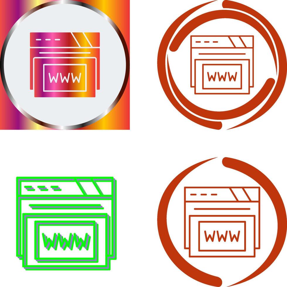 Www Icon Design vector