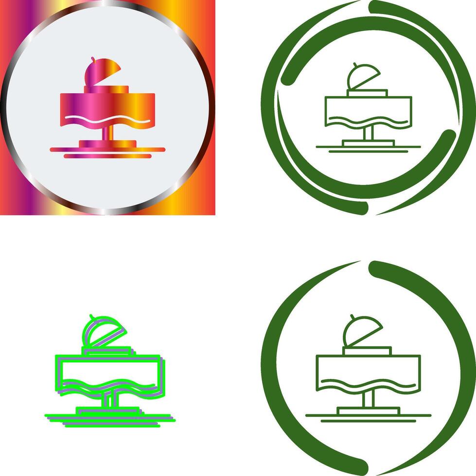 Wedding Dinner Icon Design vector