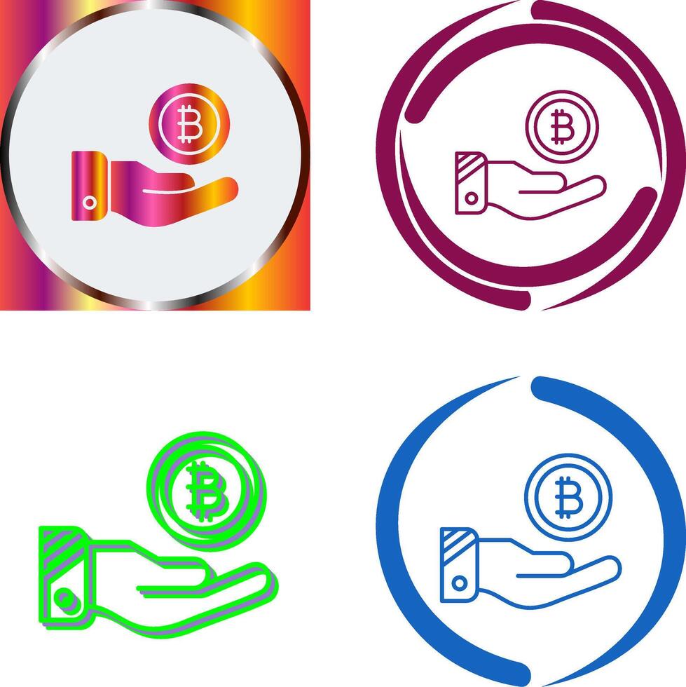 Bitcoin Icon Design vector