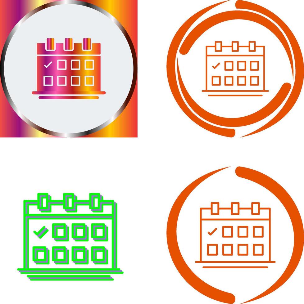 Calender Icon Design vector
