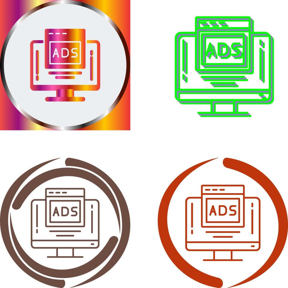 Digital Advertising Icon Design vector