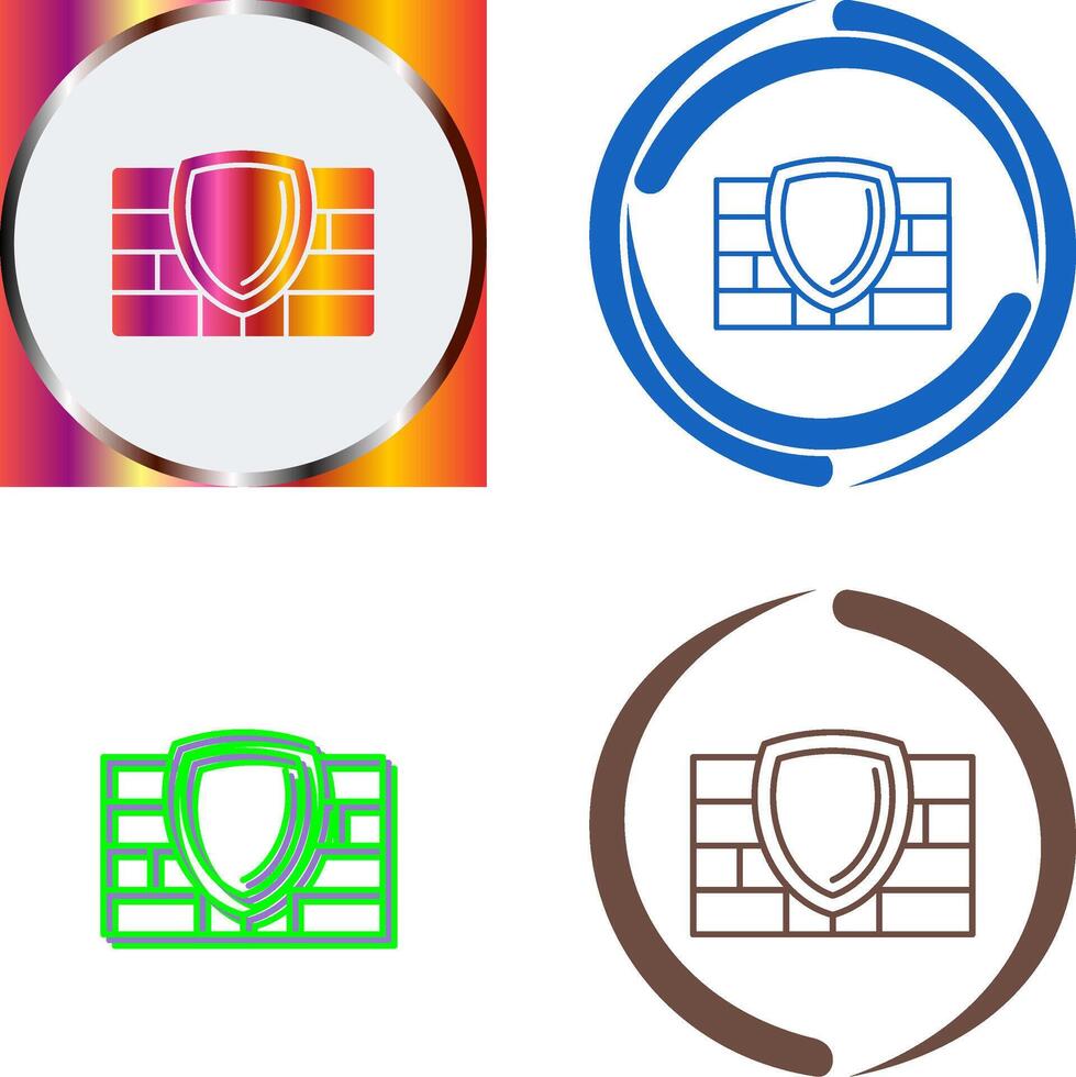 Firewall Icon Design vector