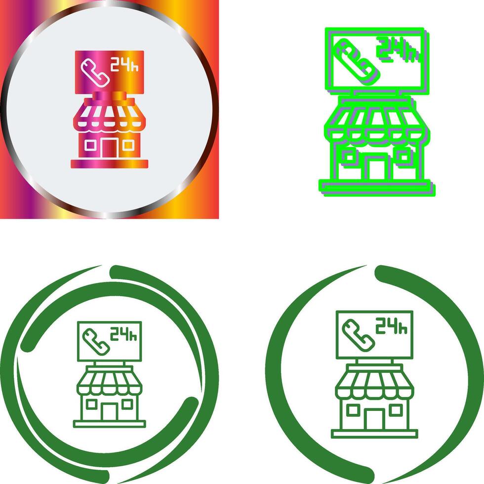 24 hours Icon Design vector