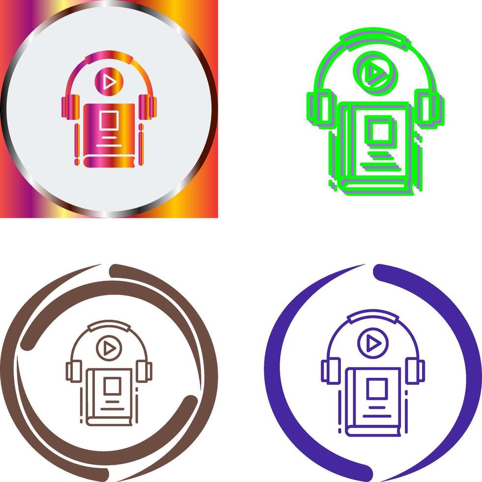 Audio Book Icon Design vector