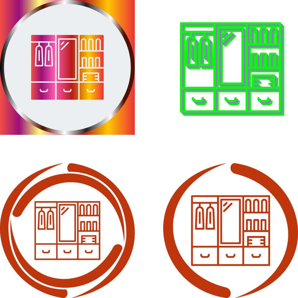 Wardrobe Icon Design vector