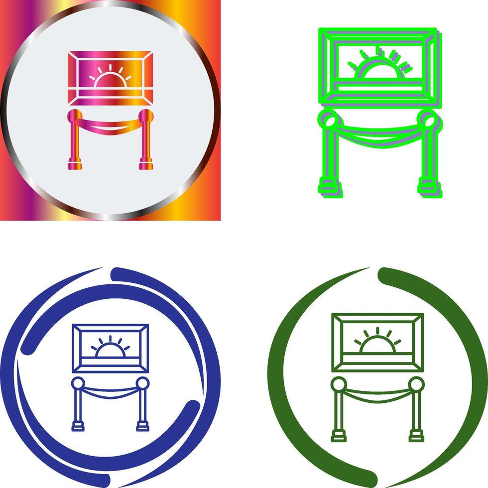 Painting Exhibit Icon Design vector