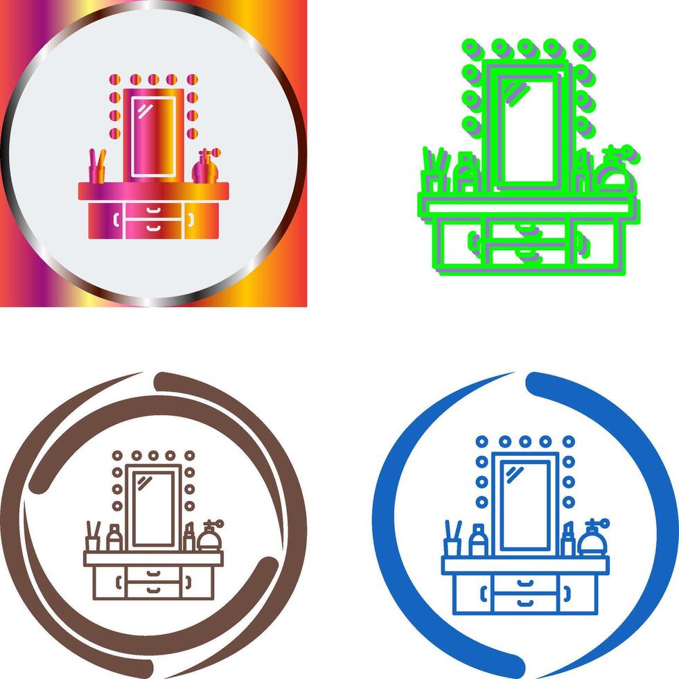 Dressing Table Icon Design vector
