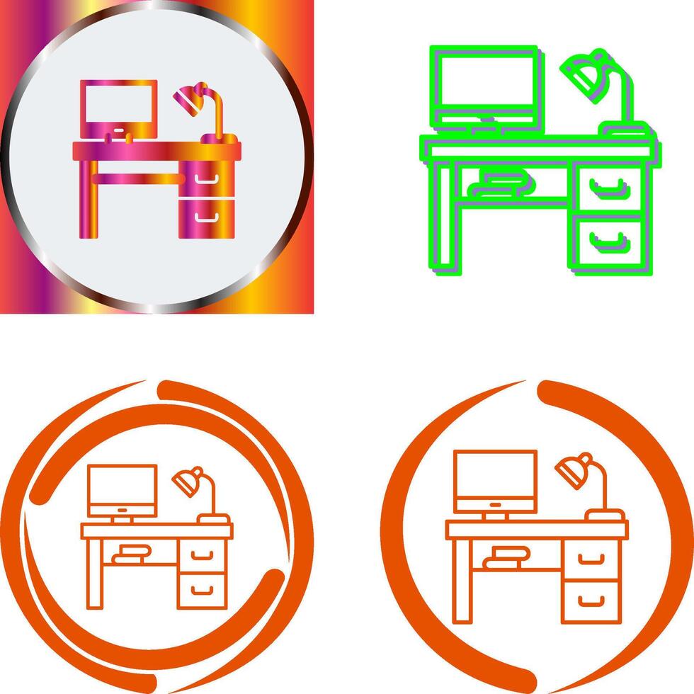 Desk Icon Design vector