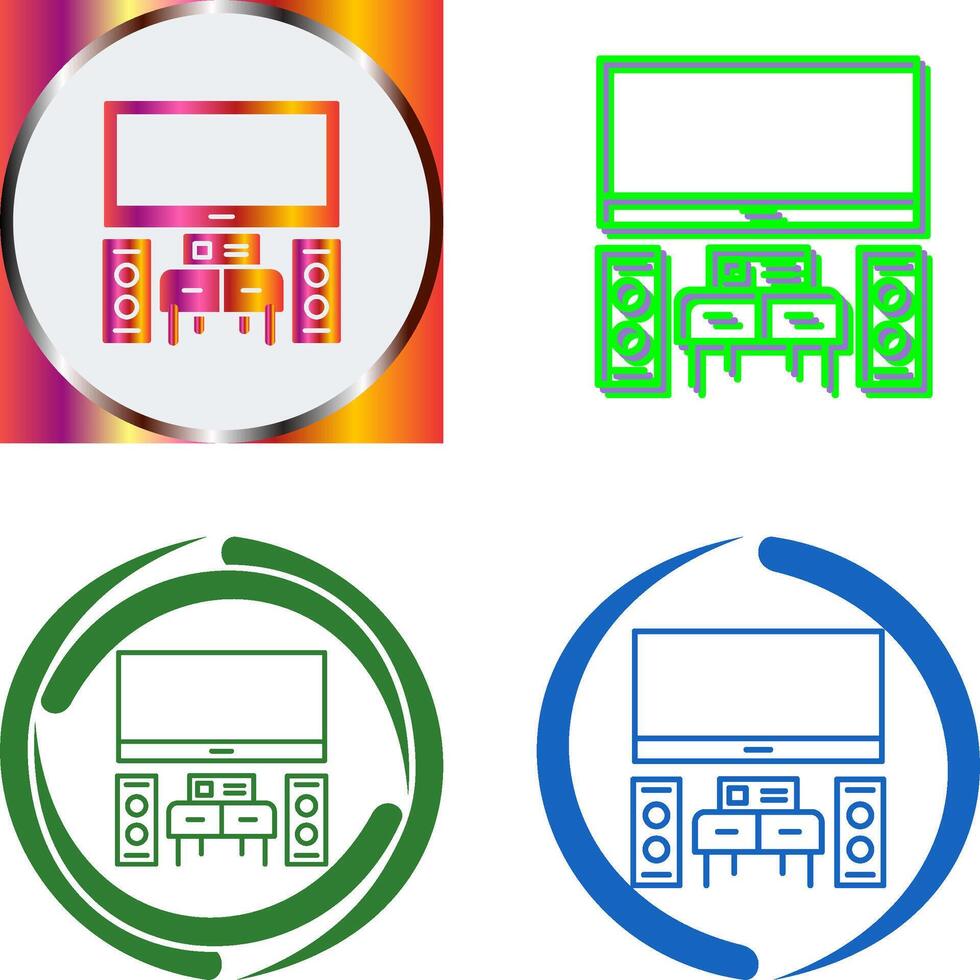 Home Theater Icon Design vector