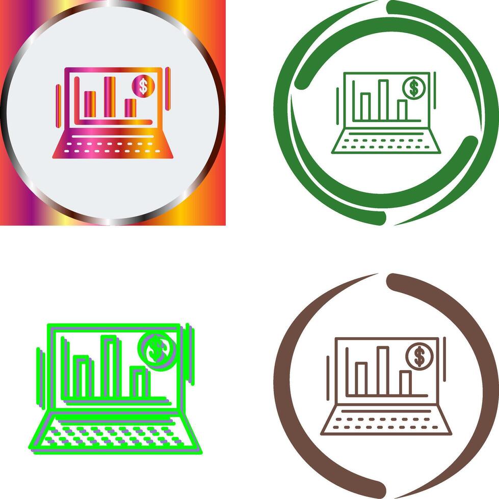 Bar Chart Icon Design vector