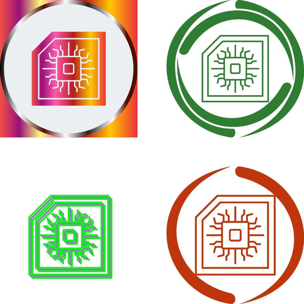 Chip Icon Design vector