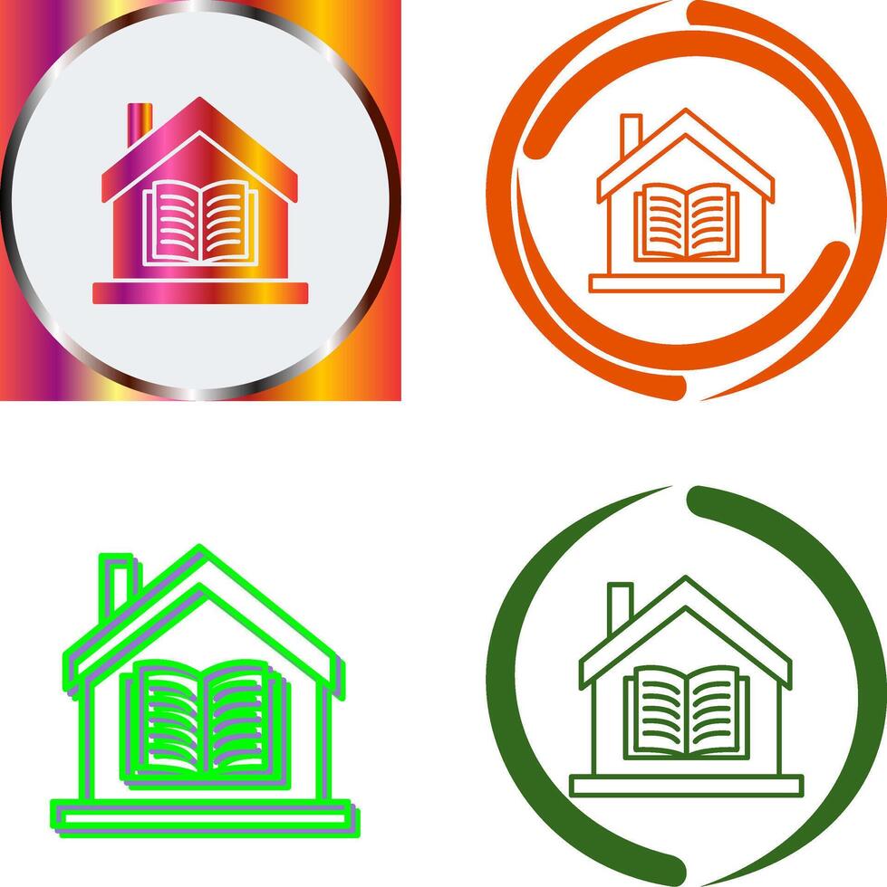 Homeschooling Icon Design vector
