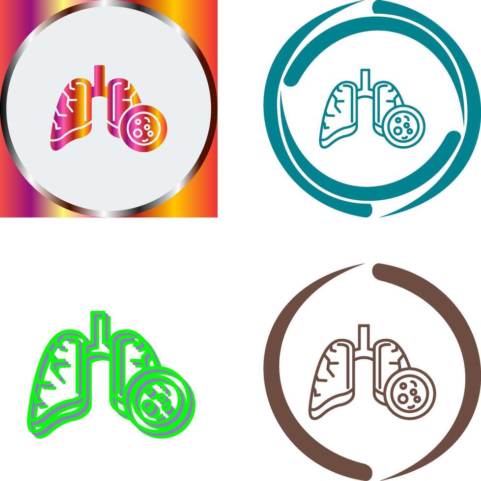 Lung Cancer Icon Design vector