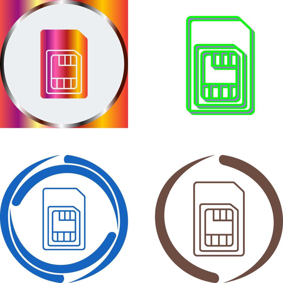 Sim Card Icon Design vector
