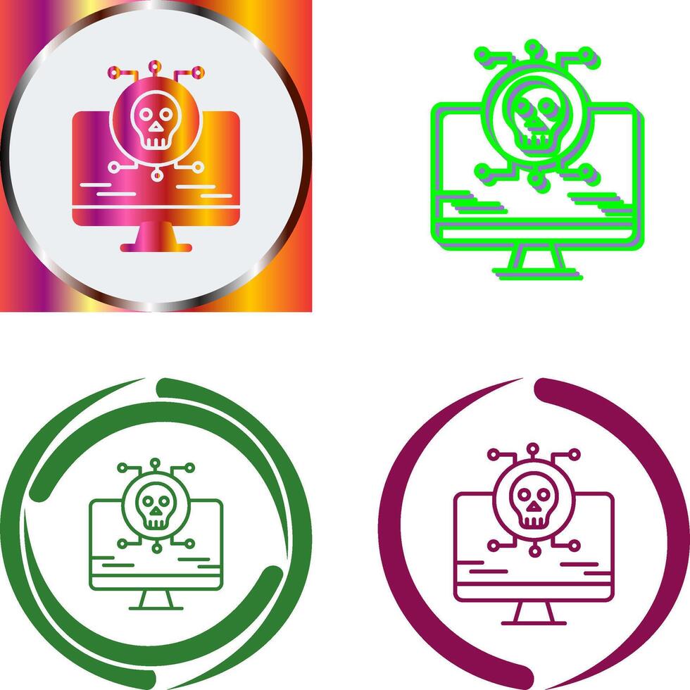 Virus Attack Icon Design vector