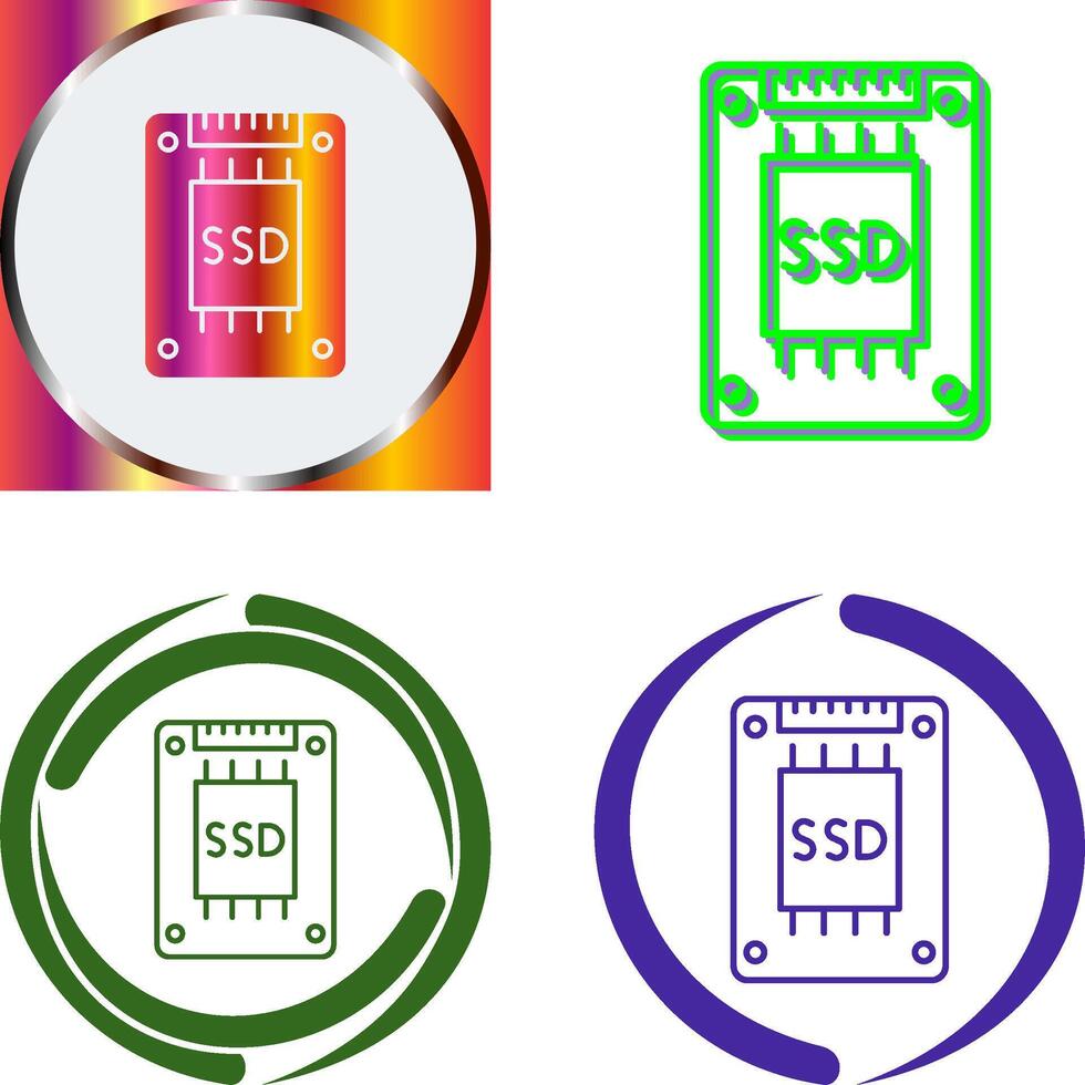 Ssd Icon Design vector