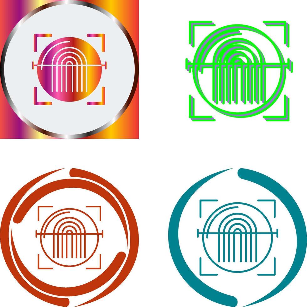 Fingerprint Scanner Icon Design vector