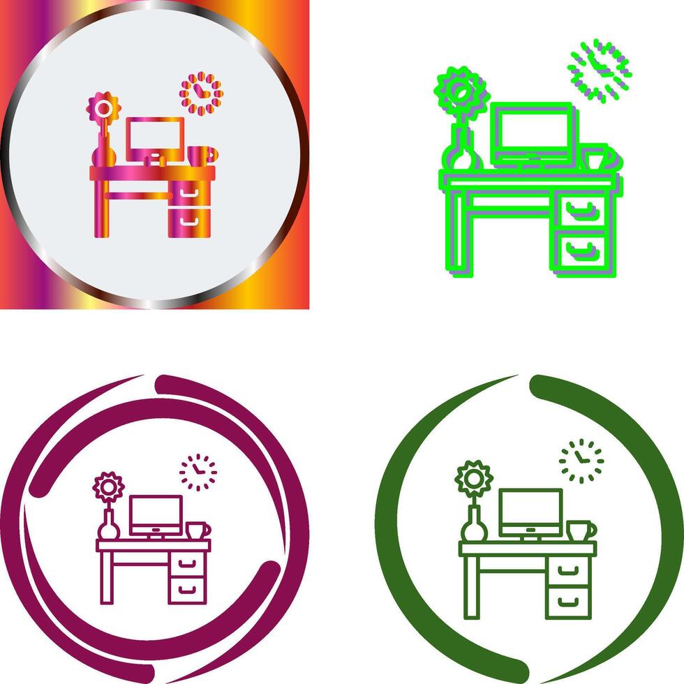 Work Table Icon Design vector