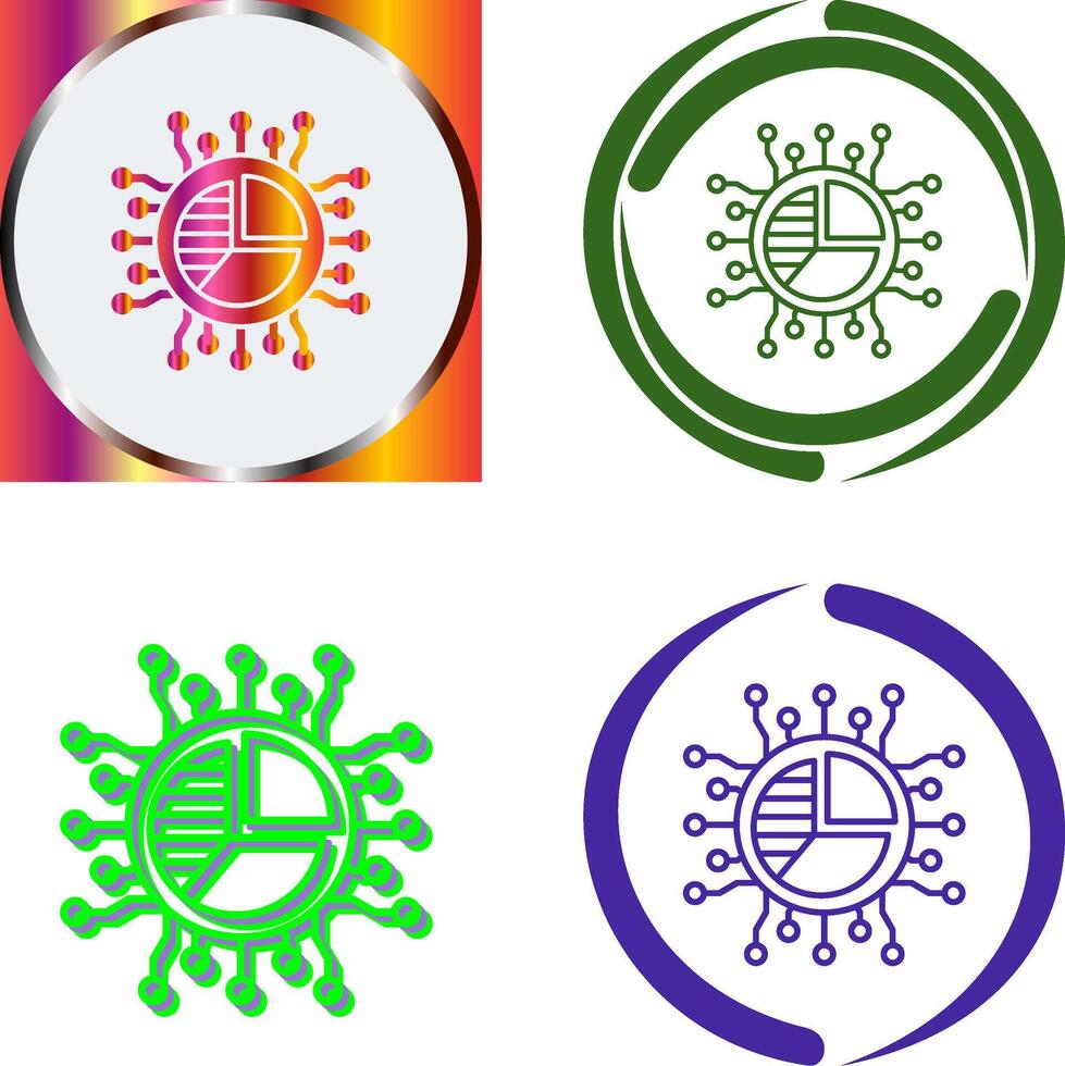 Pie Chart Icon Design vector