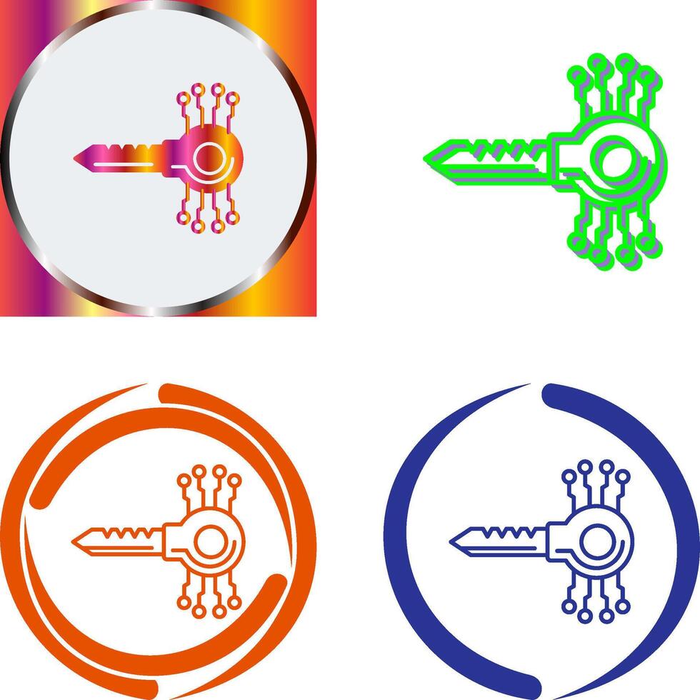 Key Code Icon Design vector
