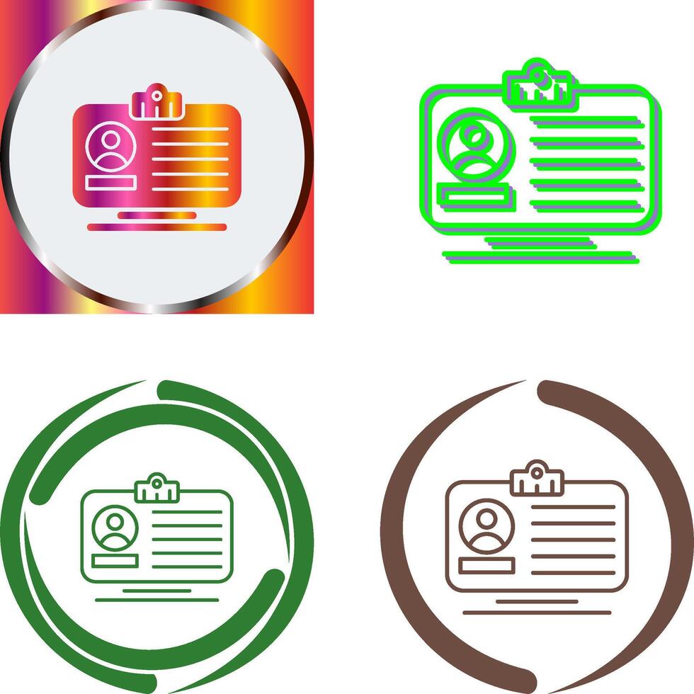 Id Card Icon Design vector