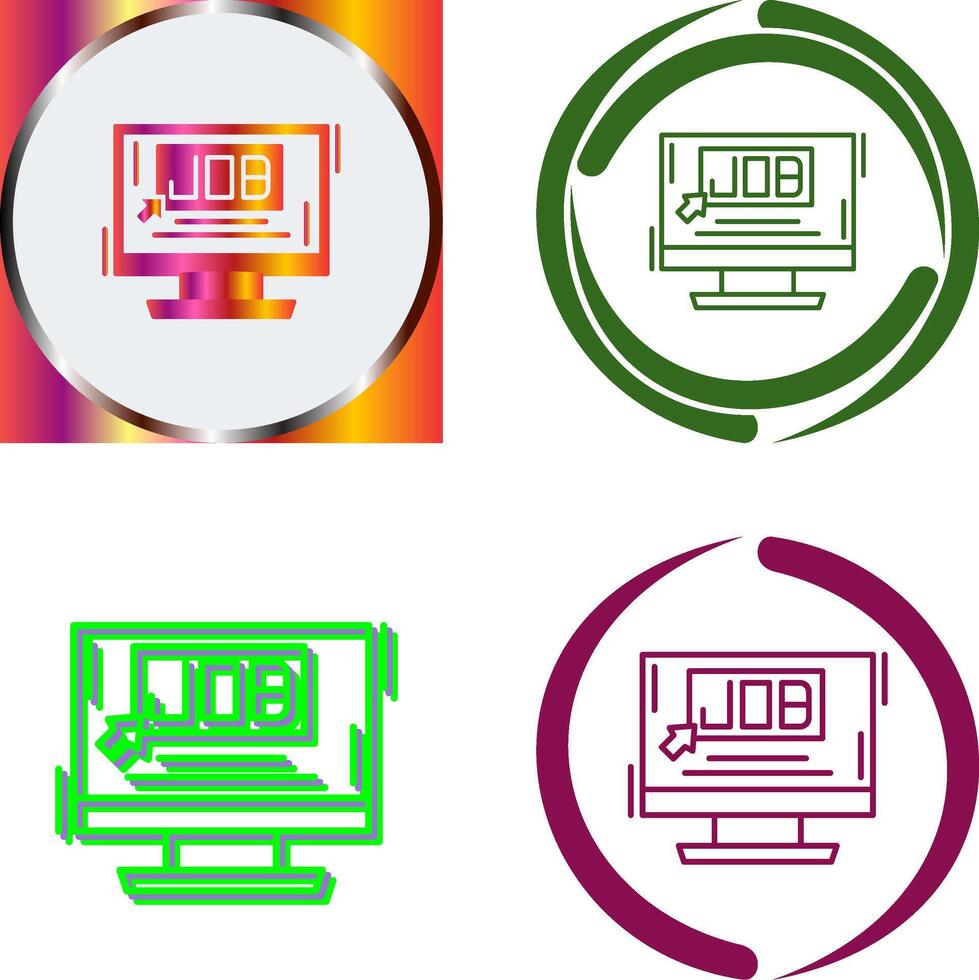Job Icon Design vector