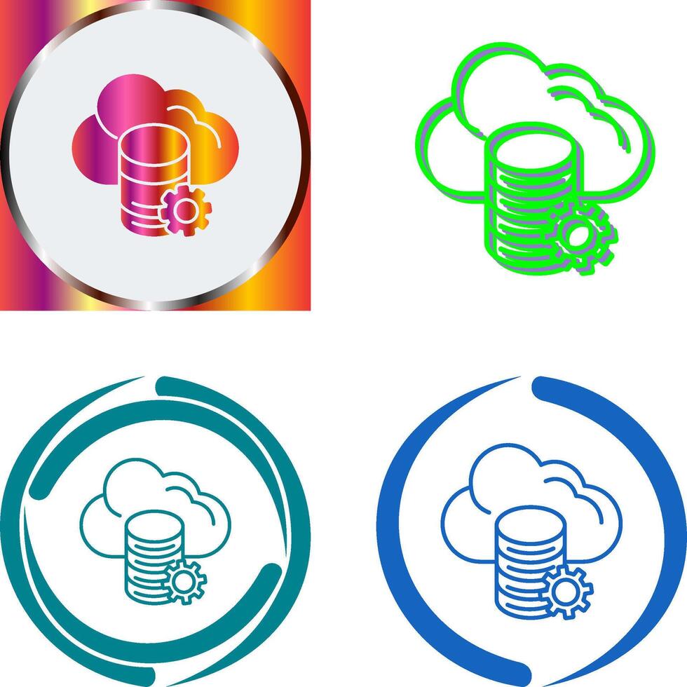 Cloud Data Icon Design vector