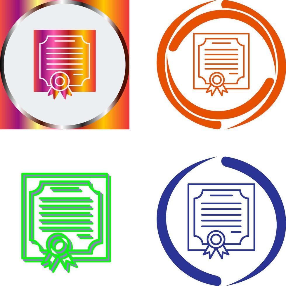 Certificate Icon Design vector